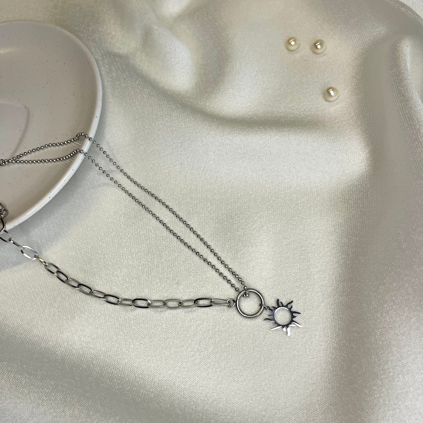 Çift Zincir Güneş Kolye