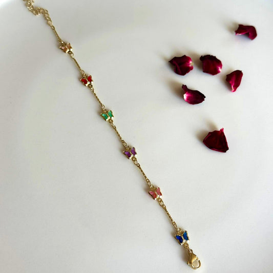 Kelebek Zirkon Taş Bileklik