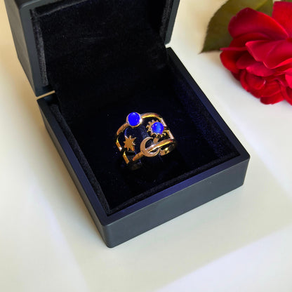 Ay & Yıldız Detaylı Yüzük