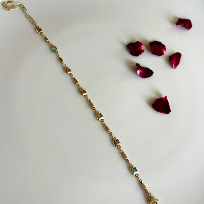 Küçük Kare Zirkon Taş Bileklik