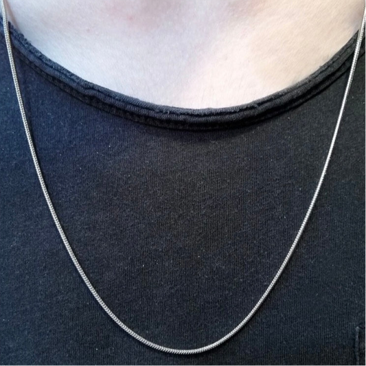 İnce Yılan Zincir Kolye 60cm