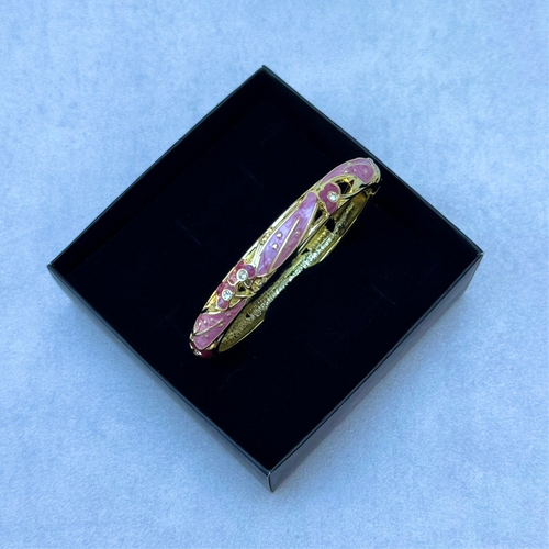 Zirkon Taşlı Mineli Kelepçe (pembe)