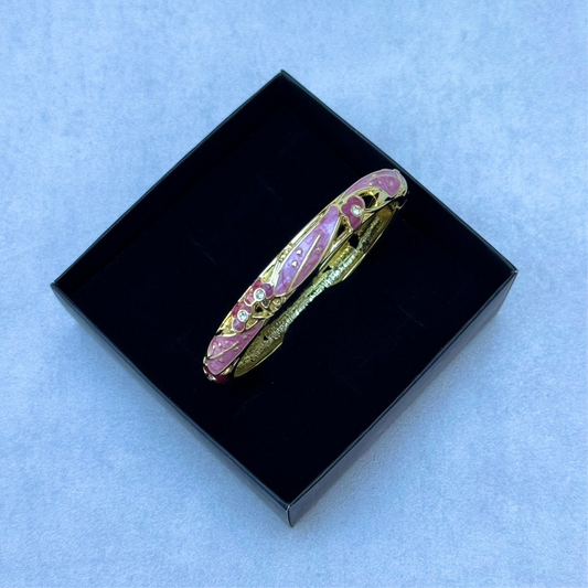 Zirkon Taşlı Mineli Kelepçe (pembe)