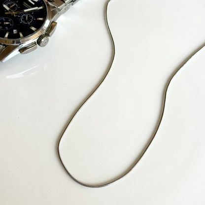 İnce Yılan Zincir Kolye 60cm