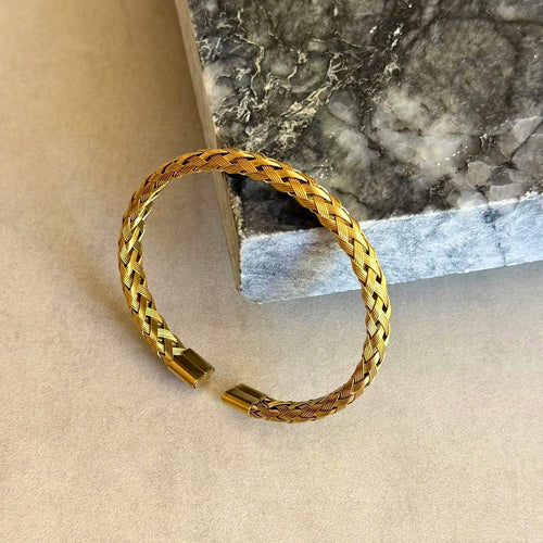 Hasır Model Gold Bileklik