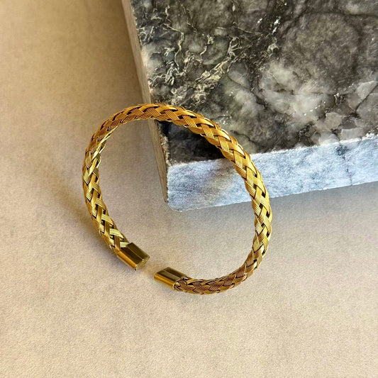 Hasır Model Çelik Bileklik