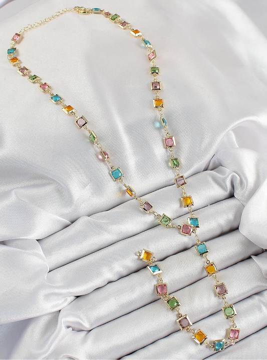 Kare Model Zirkon Y Kolye