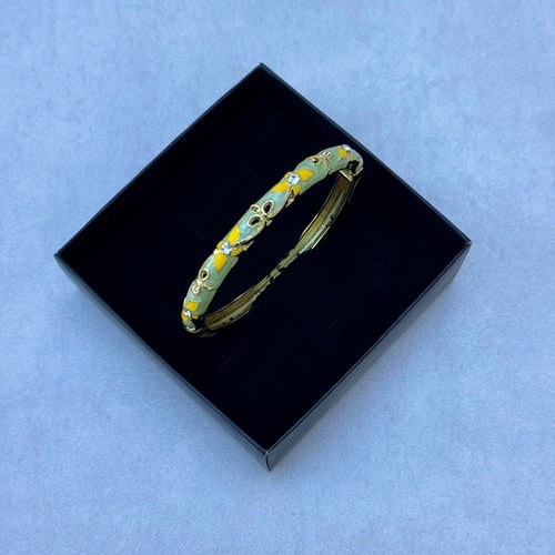 Zirkon Taşlı Mineli Kelepçe (su yeşili)