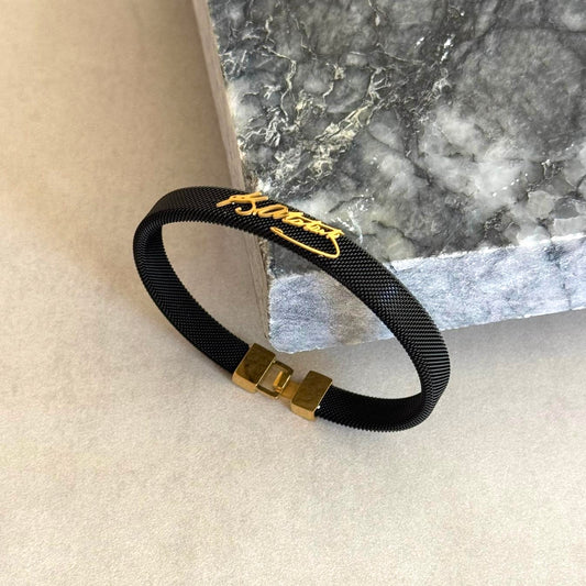 Atatürk İmzalı Bileklik Siyah