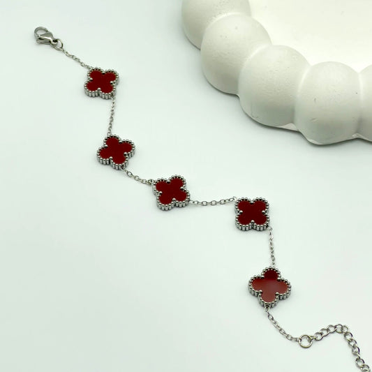 V.Cleef Bileklik Bordo