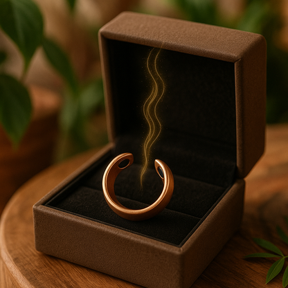 Doğal Bakır Manyetik Yüzük - Manyetik Enerji Desteği