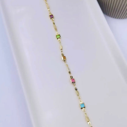 Küçük Kare Zirkon Taş Bileklik