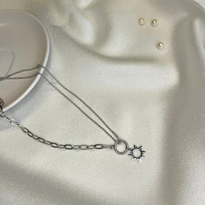 Çift Zincir Güneş Kolye