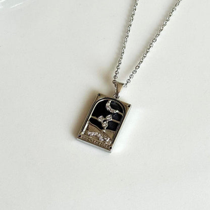 Unisex Tarot Kolye Silver