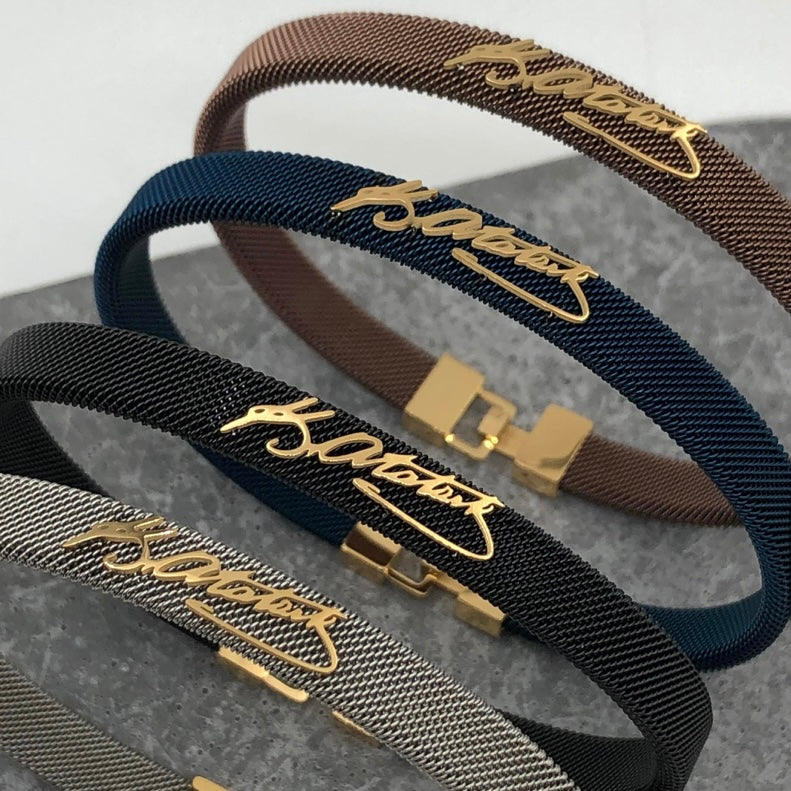 Atatürk İmzalı Bileklik Siyah