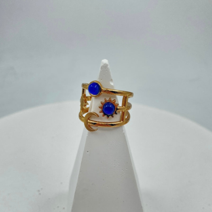 Ay & Yıldız Detaylı Yüzük