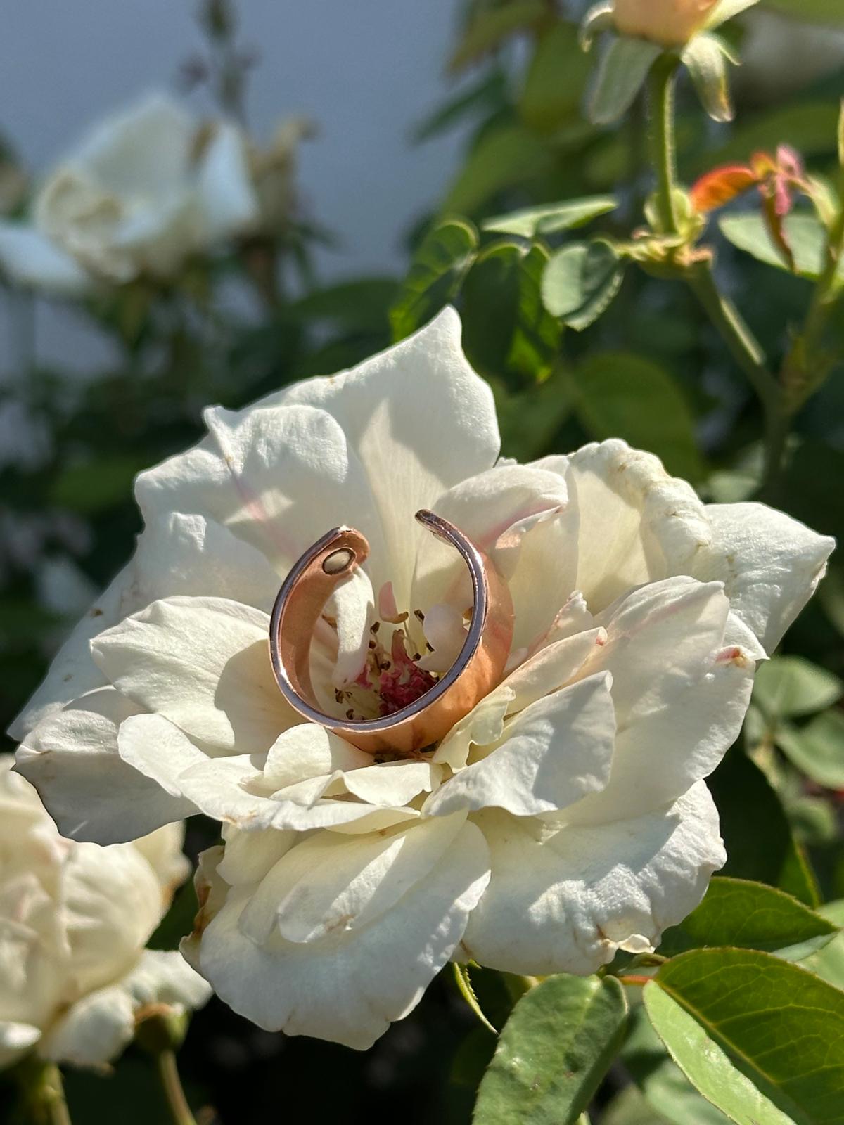 Doğal Bakır Manyetik Yüzük - Manyetik Enerji Desteği